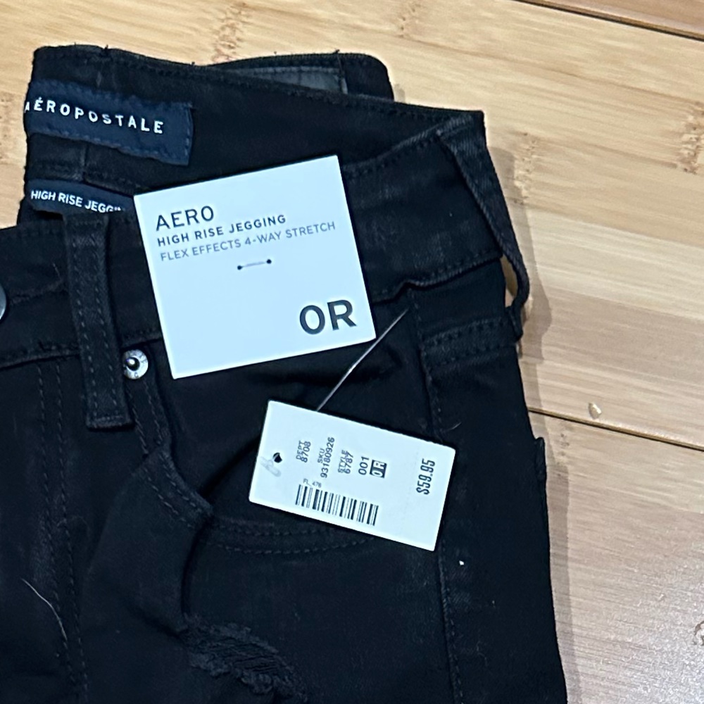 Aeropostale Women's Black High-Rise Jeggings